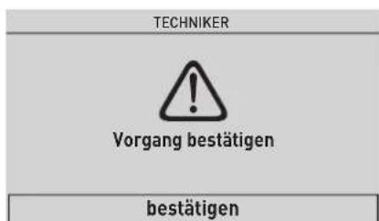 TECHNIKER Vorgang bestätigen bestätigen