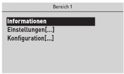 Bereich 1 Informationen Einstellungen[...] Konfiguration[...]