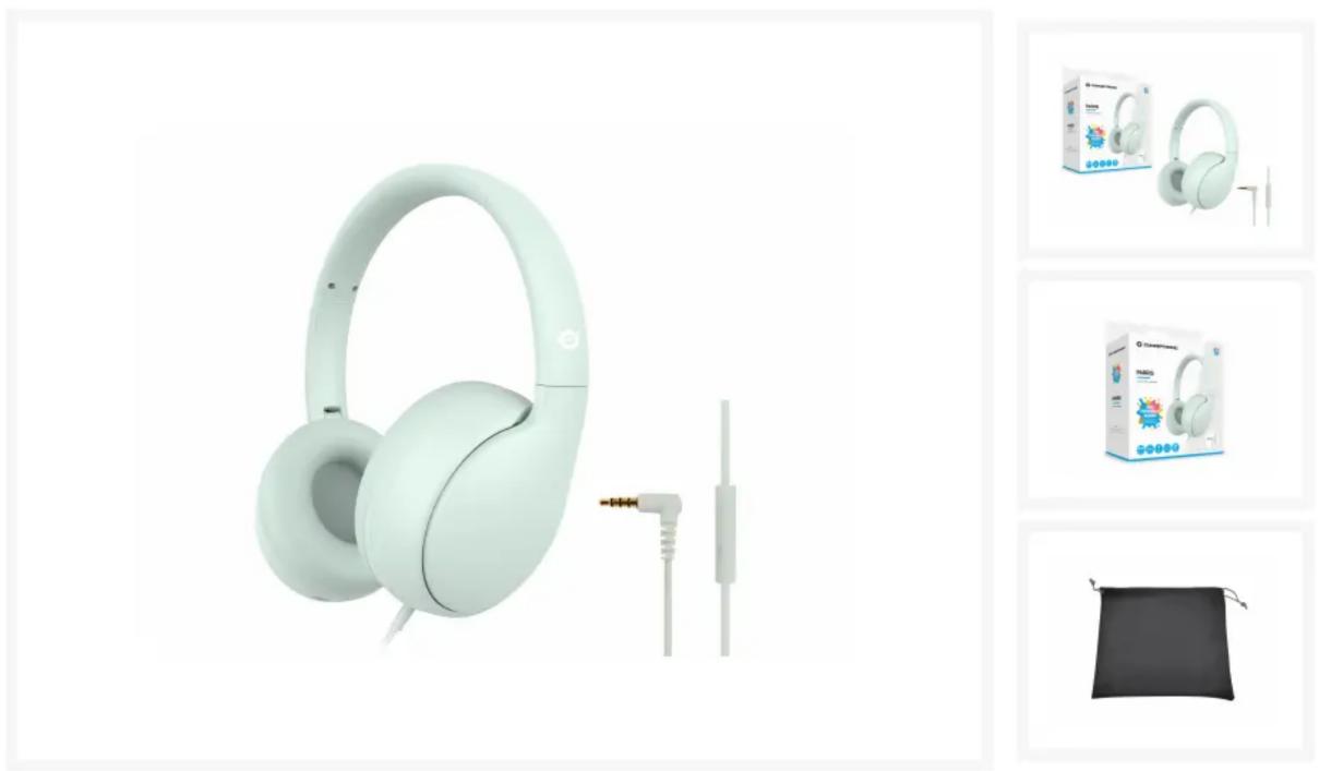 CONCEPTRONIC PARRIS04GT - PARRIS04GT Kinder-Kopfhörer mit 3,5-mm-Klinkenanschluss - 1