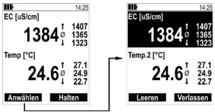 Senseca PRO 521 - Zurücksetzen der statistischen Werte - 1