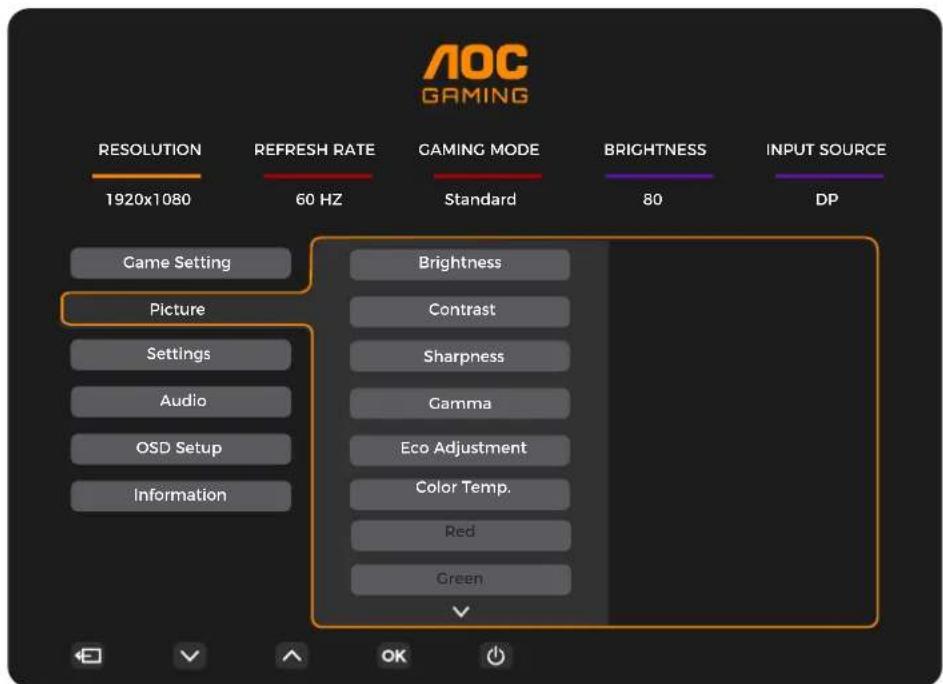 AOC Gaming 27G51Z - OSD 设定 - 3