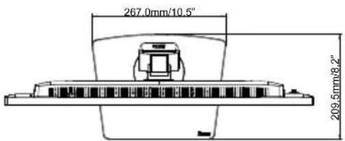 267.0mm/10.5" 209.5mm/8.2"