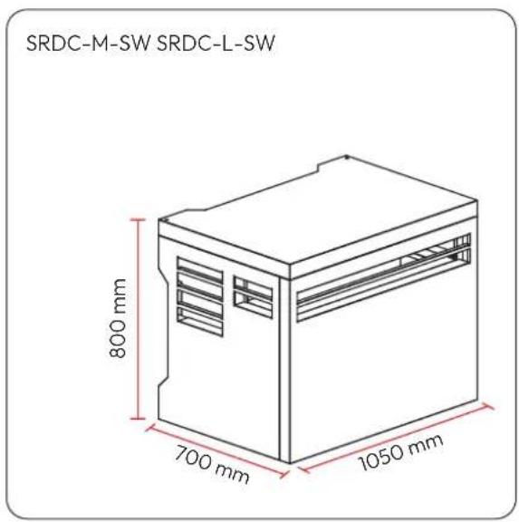 SRDC-M-SW SRDC-L-SW 800 mm 700 mm 1050 mm