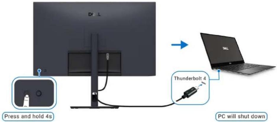 DELL U3226Q - Aufwecken über das Thunderbolt 4 Aktiv-Kabel - 3