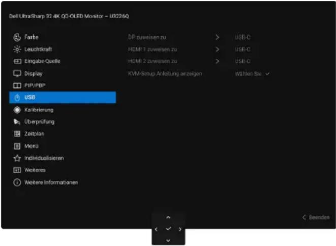 DELL U3226Q - Zugriff auf das Menüsystem - 17
