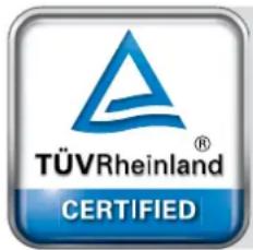 TÜVRheinland® CERTIFIED