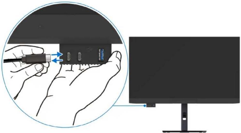 DELL U3226Q - Verwendung der Schnellzugriffsports - 2