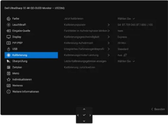 DELL U3226Q - Zugriff auf das Menüsystem - 18