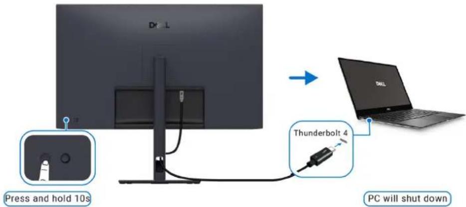 DELL U3226Q - Aufwecken über das Thunderbolt 4 Aktiv-Kabel - 5