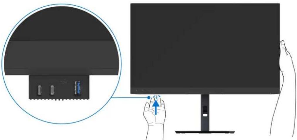 DELL U3226Q - Verwendung der Schnellzugriffsports - 1