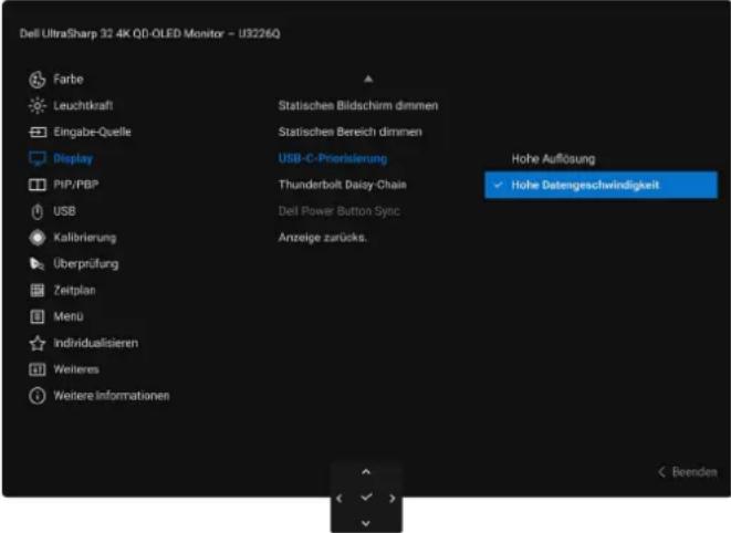 DELL U3226Q - Zugriff auf das Menüsystem - 13