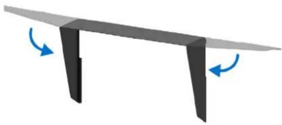 DELL U3226Q - Anbringen der Monitorblende - 2