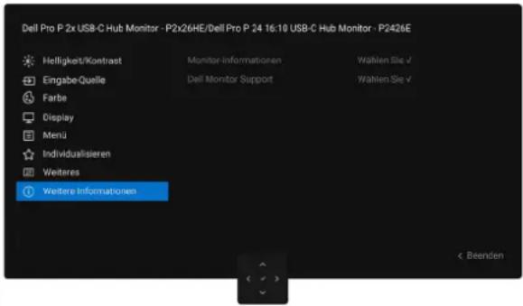 DELL P2426E - Verwendung des Bildschirmmenüs (OSD) - 16