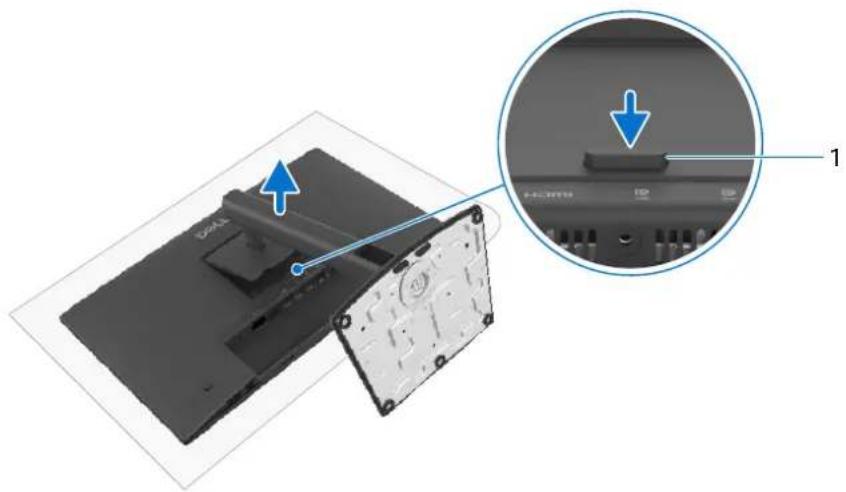 DELL P2426E - Entfernen des Monitorständers - 1