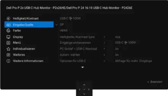 DELL P2426E - Verwendung des Bildschirmmenüs (OSD) - 2