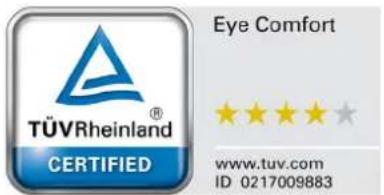 TÜVRheinland® CERTIFIED Eye Comfort www.tuv.com ID 0217009883