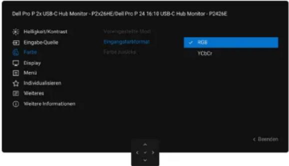 DELL P2426E - Verwendung des Bildschirmmenüs (OSD) - 5