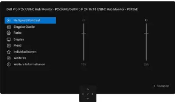 DELL P2426E - Verwendung des Bildschirmmenüs (OSD) - 1