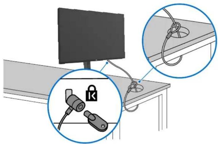 DELL P2426E - Sichern Ihres Monitors mit einem Kensington-Schloss (optional) - 1
