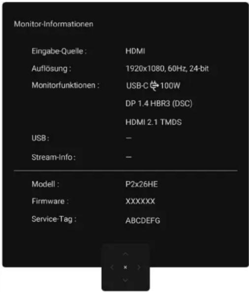 DELL P2426E - Verwendung des Bildschirmmenüs (OSD) - 17