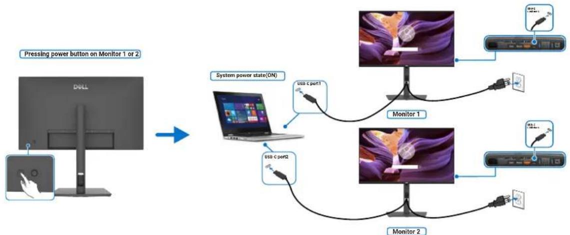 DELL P2426E - Anschließen des Monitors für USB-C im DPBS-Modus - 4