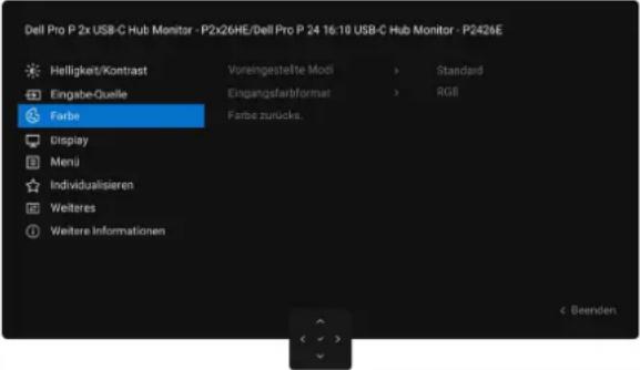 DELL P2426E - Verwendung des Bildschirmmenüs (OSD) - 3