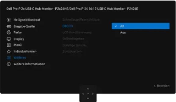 DELL P2426E - Verwendung des Bildschirmmenüs (OSD) - 14