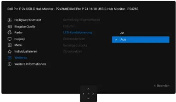 DELL P2426E - Verwendung des Bildschirmmenüs (OSD) - 15