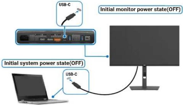DELL P2426E - Erstmaliges Verbinden des Monitors für DPBS - 1