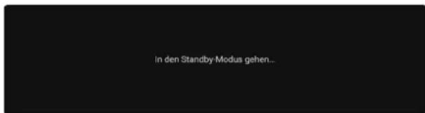 In den Standby Modus gehen...