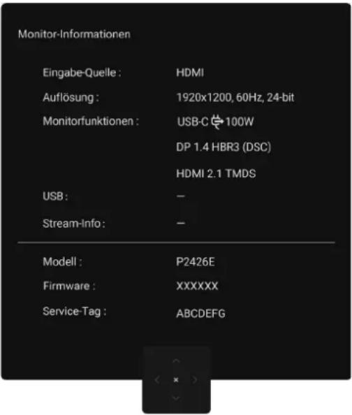 DELL P2426E - Verwendung des Bildschirmmenüs (OSD) - 18