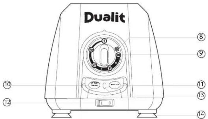 Dualit 1 2 3 4 5 6 7 8 9 10 11 12 1 0 START STOP PULS