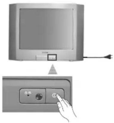 SONY KV-21CL5K - Zapnutí a automatické naladění TV - 2