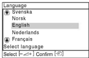 Language Svenska Norsk English Nederlands Français Select language Select [−∠+] Confirm [−∅]