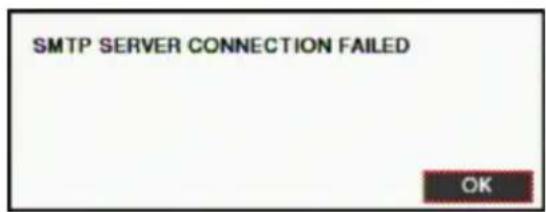 SMTP SERVER CONNECTION FAILED OK