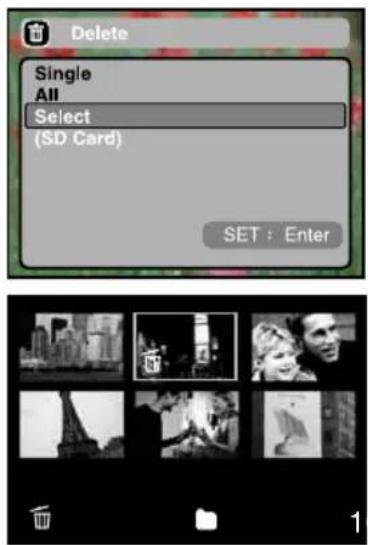 Delete Single All Select (SD Card) SET : Enter