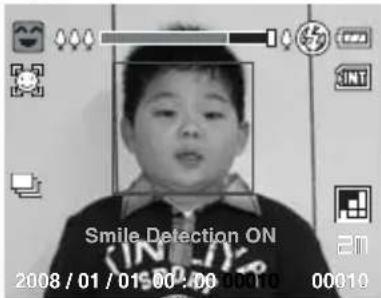 Smile Detection ON 2008 / 01 / 01:00 : 00 00:10 00:00:10