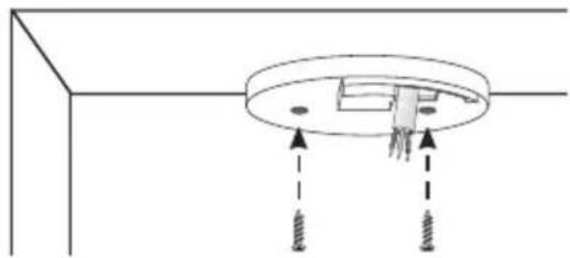 Diagram of a ceiling fixture with screw base and internal component, no text or symbols present