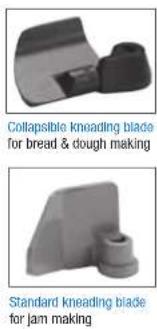 Collapsible kneading blade for bread & dough making Standard kneading blade for jam making