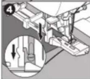 Technical diagram showing mechanical assembly with labeled components and a magnified inset highlighting a specific section.