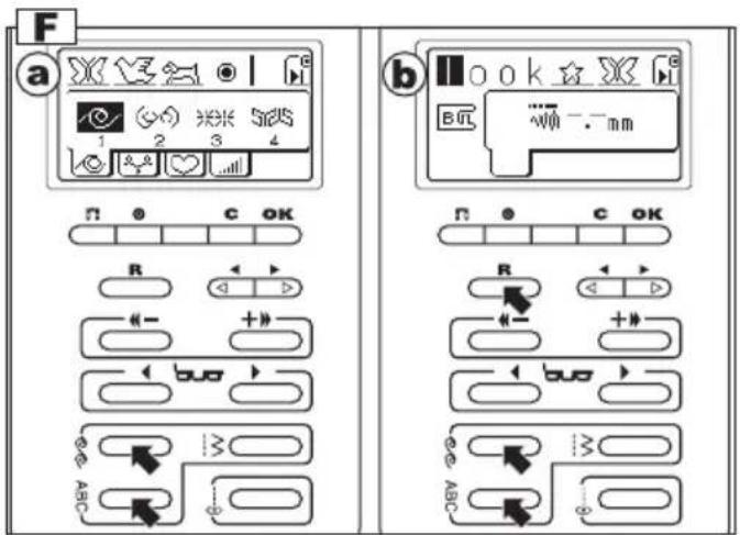F a 1 2 3 4 R C OK << > +> < >> ABC b look - - mm R C OK << > +> < >> ABC