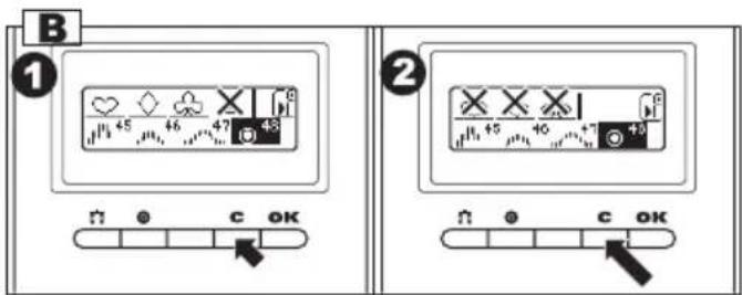 B ① 45 46 47 48 +5 +6 +7 +8 ② C OK C OK