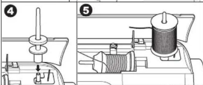 Technical diagram showing mechanical assembly steps with numbered components and labeled parts