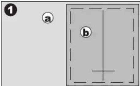 ① a b