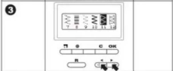 3 7 8 9 10 11 12 T ● C OK R ← R