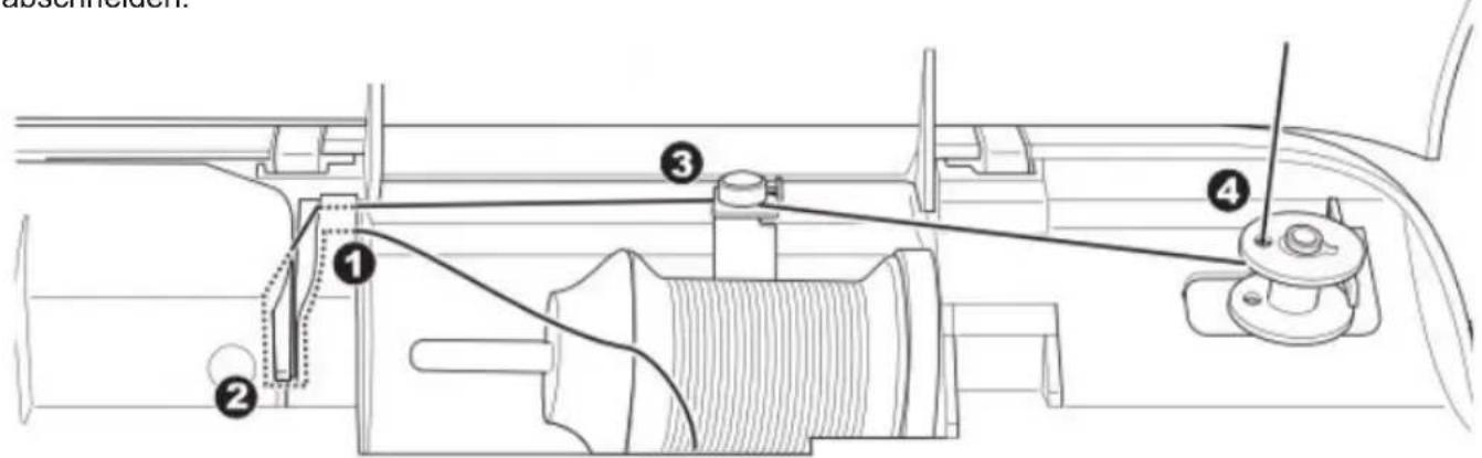 Technical diagram of a mechanical assembly with numbered components and connection lines