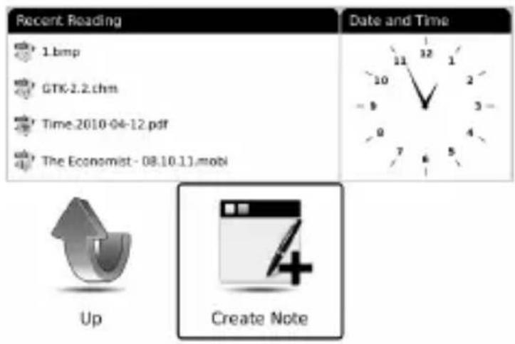 Recent Reading 1.bmp GTK-2.2.chm Time-2010-04-12.pdf The Economist - 08.10.11.mobi Date and Time Up Create Note