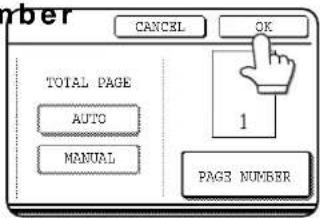 CANCEL OK TOTAL PAGE AUTO MANUAL 1 PAGES NUMBER