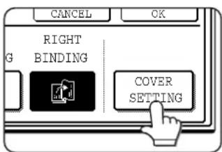CANCEL OK RIGHT BINDING COVER SETTING