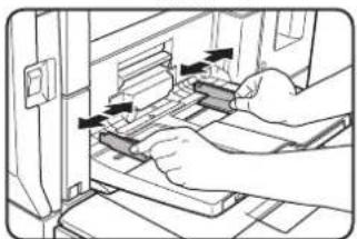 SHARP MX-M620U - Set the bypass tray guides to the width of the copy paper. - 1
